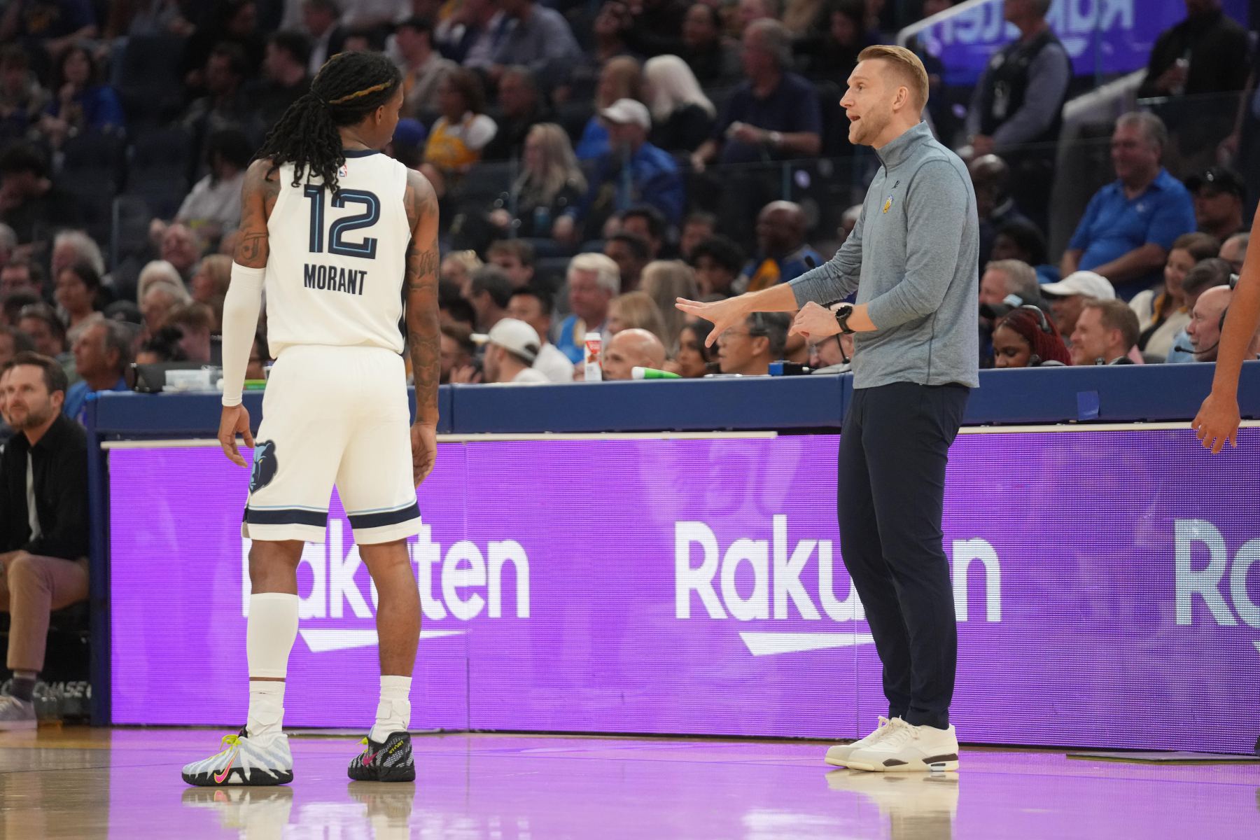 Too many mistakes! Morant made 4 of 14 shots and contributed 16 points, 10 assists and 8 errors.