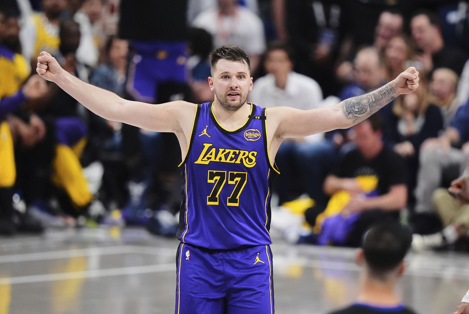 Doncic averaged 28.7 points per game in his career, second only to Jordan and Chamberlain in history.